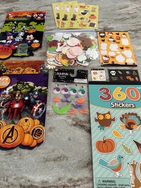 Assorted Halloween & Fall Sticker Pack - Multi-Color
